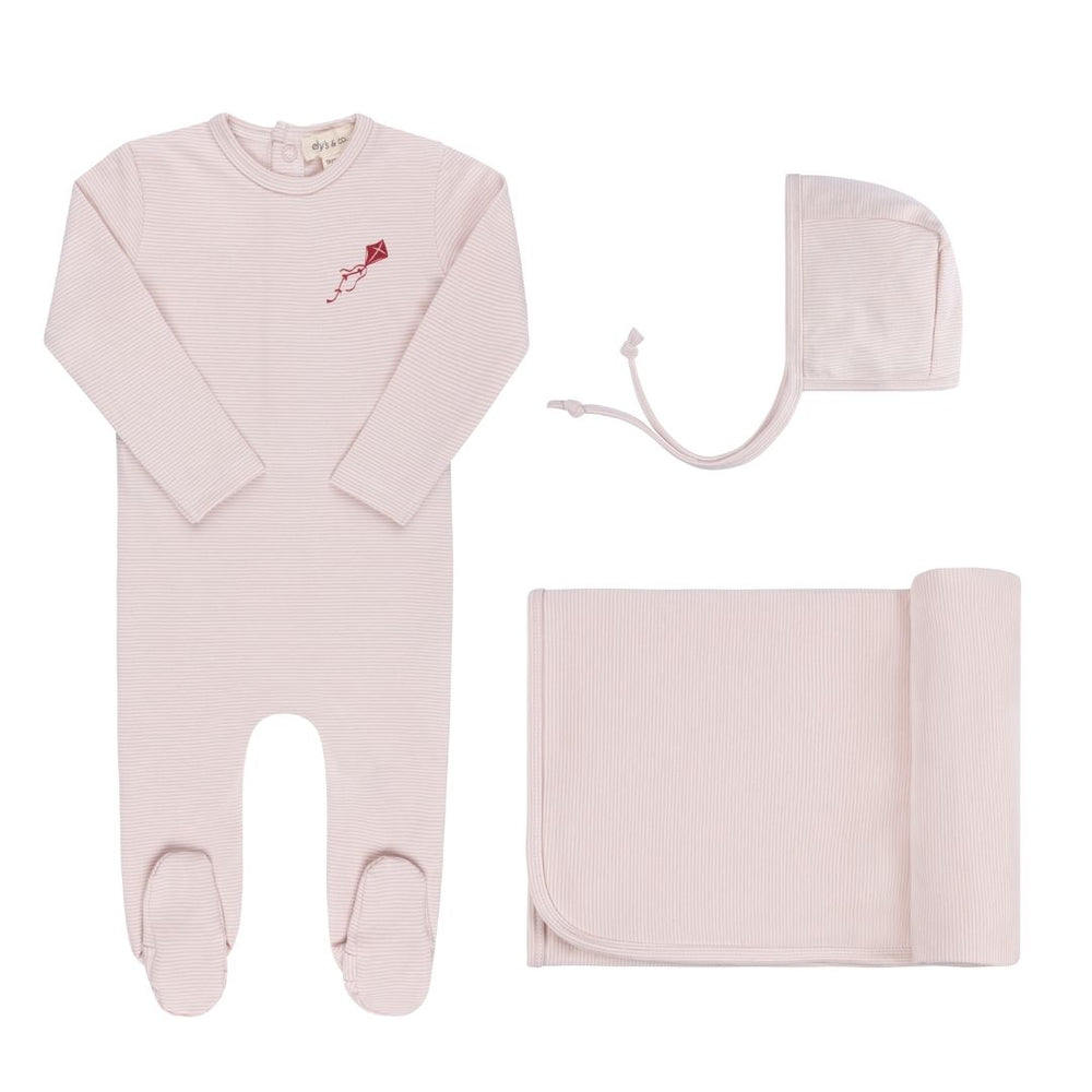 Ely's & Co Pink Organic Terry Kite Full Set