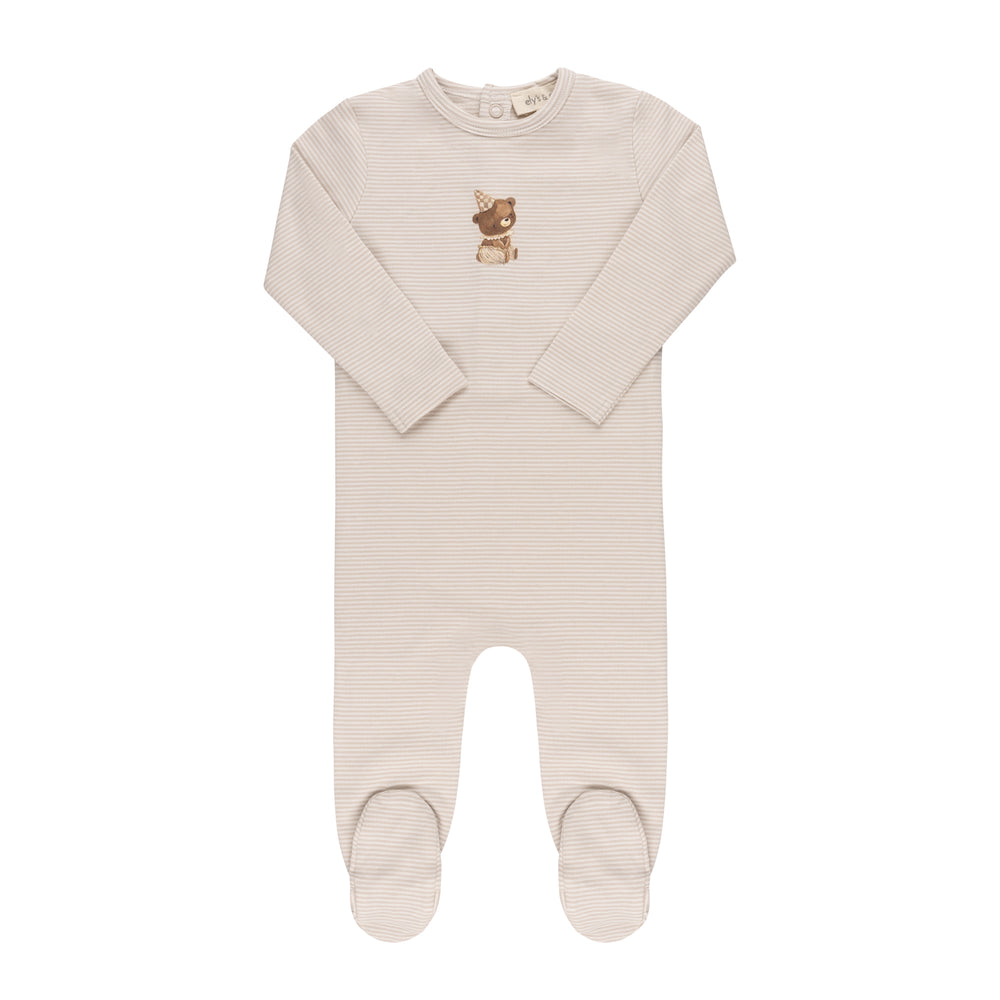 Ely's & Co Tan Bear Footie