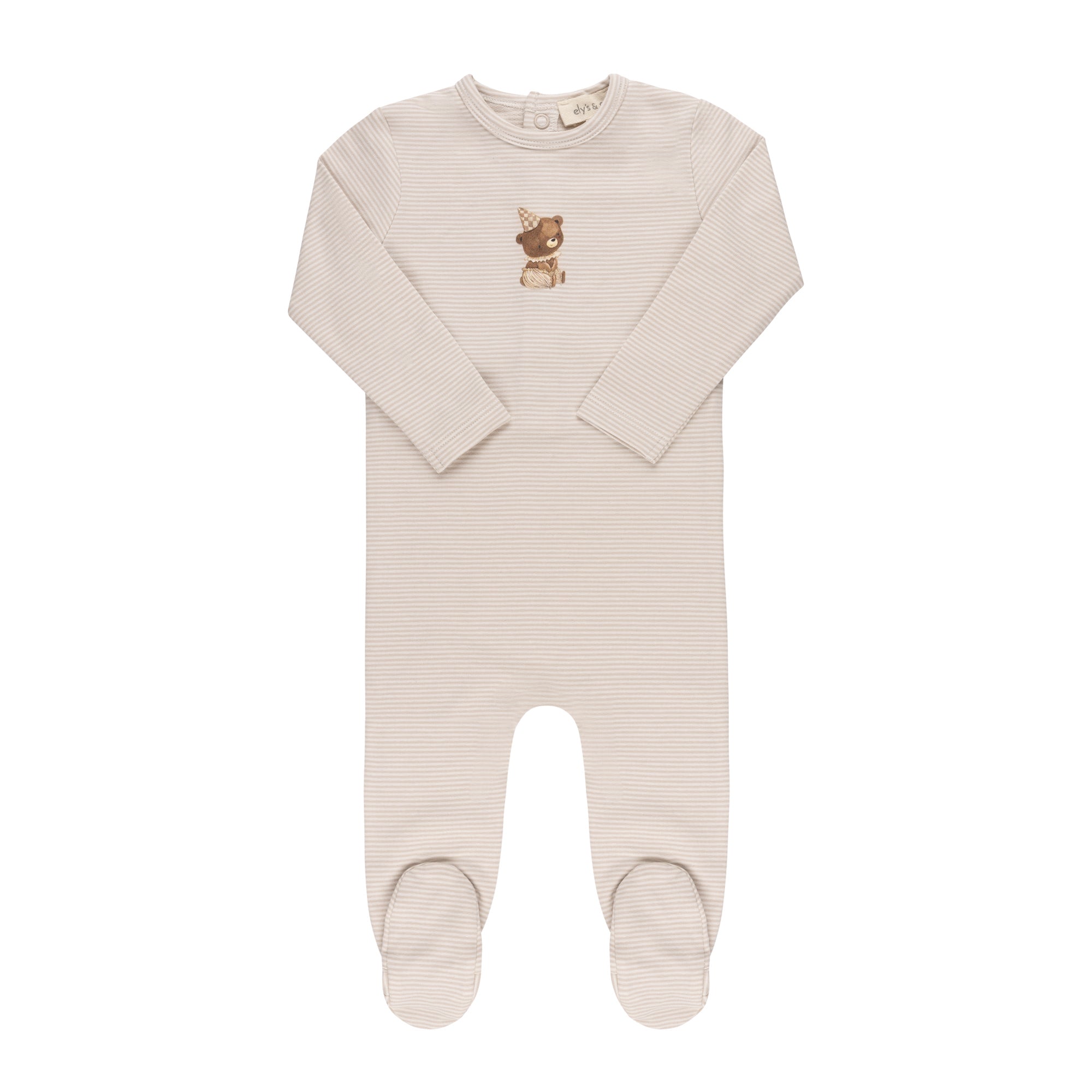 Ely's & Co Tan Bear Footie