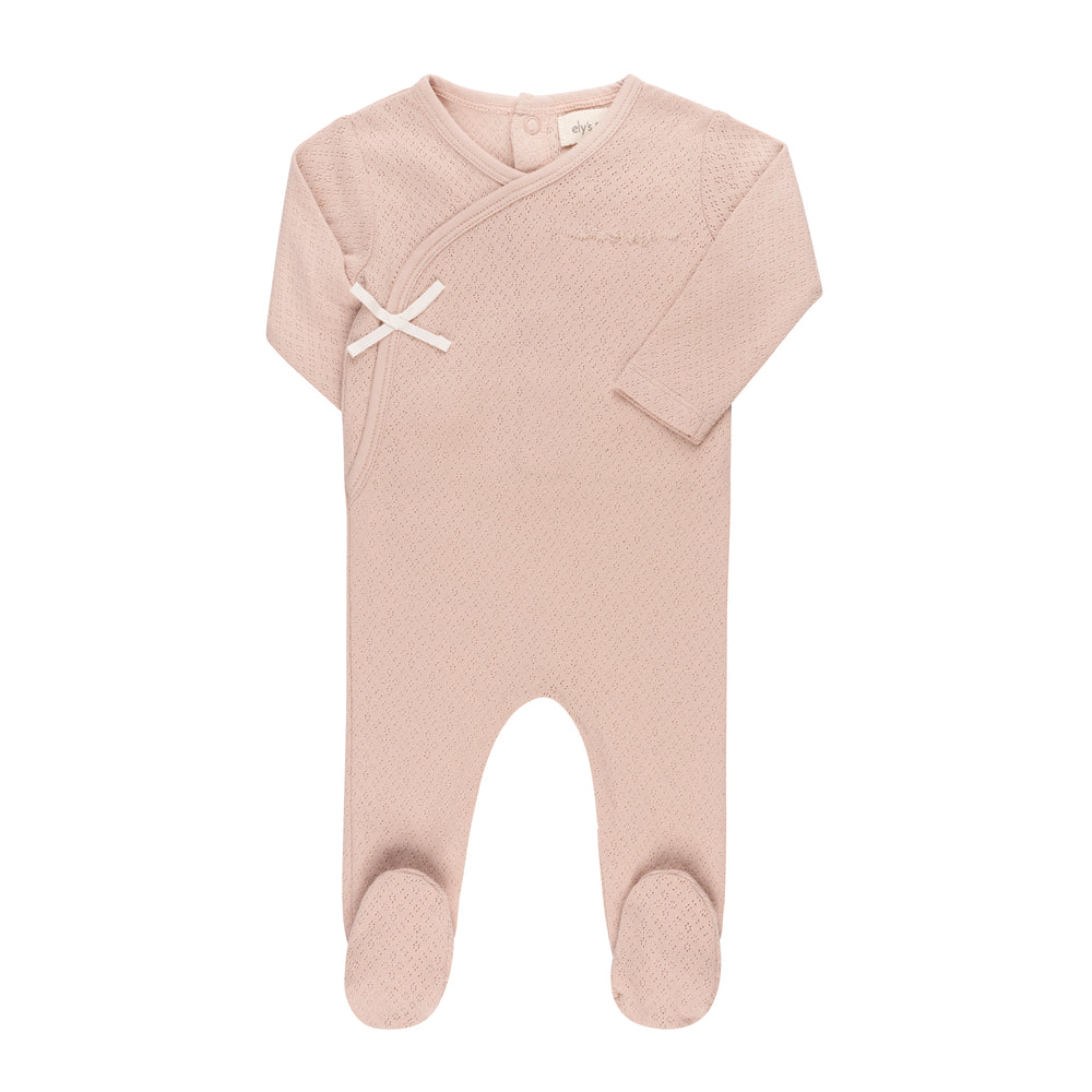 Ely's & Co Pink Amore Pointelle Footie