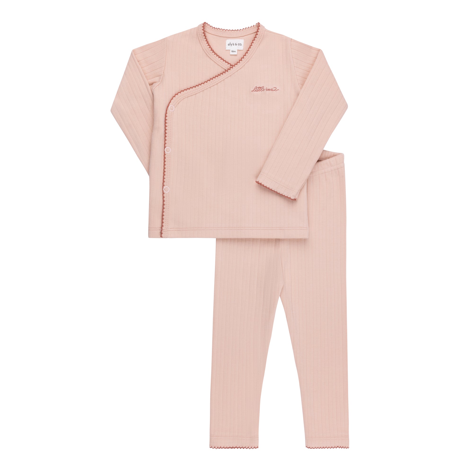 Ely's & Co Pink Organic Little One Lounge Set