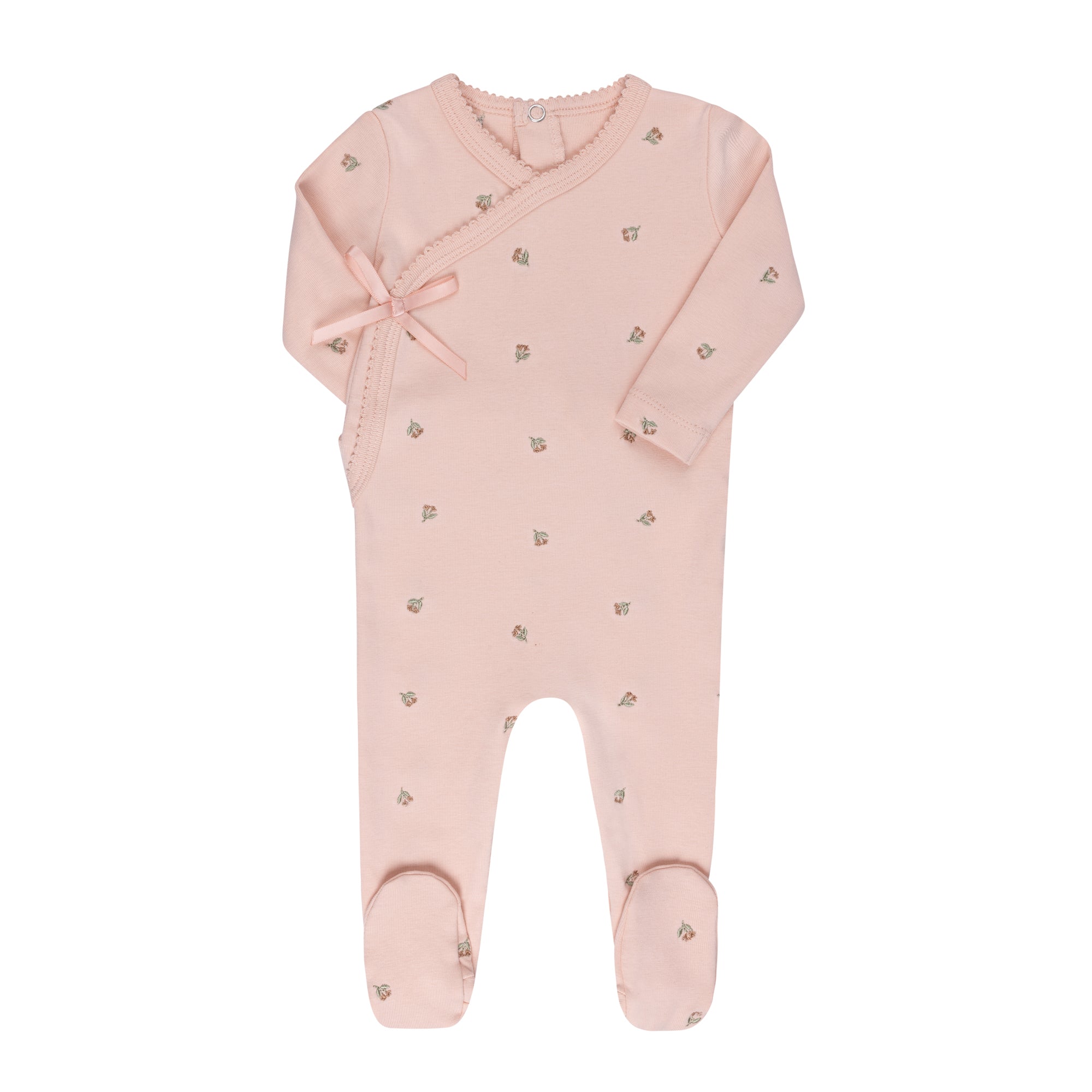 Ely's & Co Pink Footie Embroidered Collection