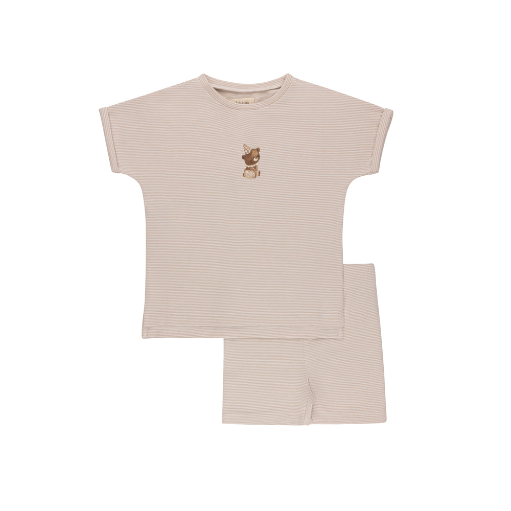 Ely's & Co Tan Bear 2pc Set