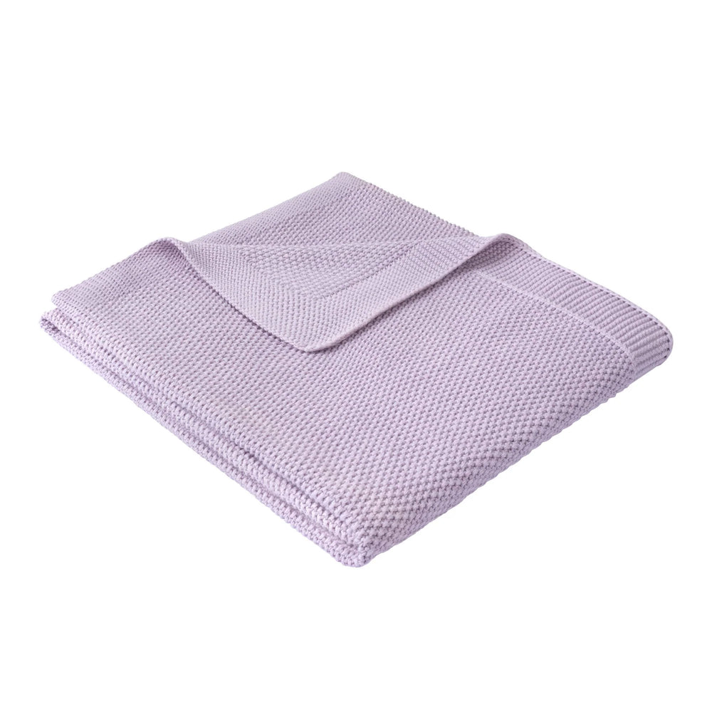 Mini Pocket Lavender Knit Blanket