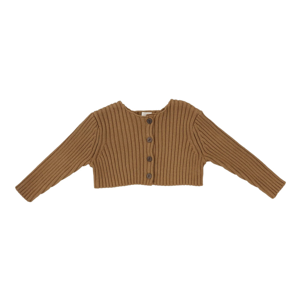 Lil Legs Camel Rib Knit Shrug