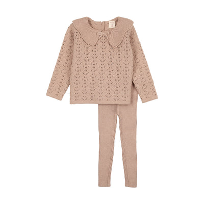 Lil Legs Girls Pink Knit Set