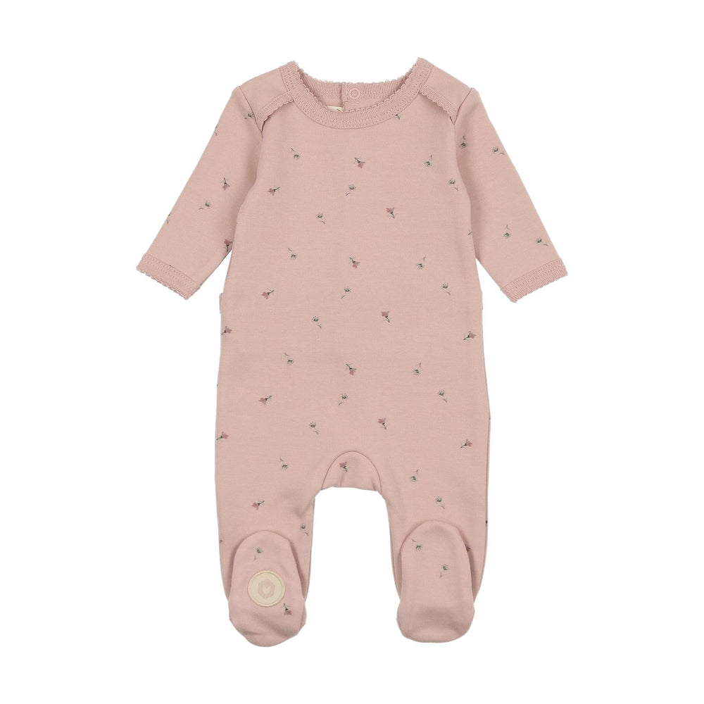 Mon Tresor Girls Plush Print Footie