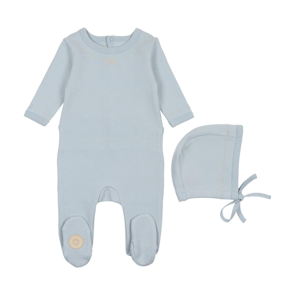 Mon Tresor Soft Stitch's Boys Footie & Bonnet