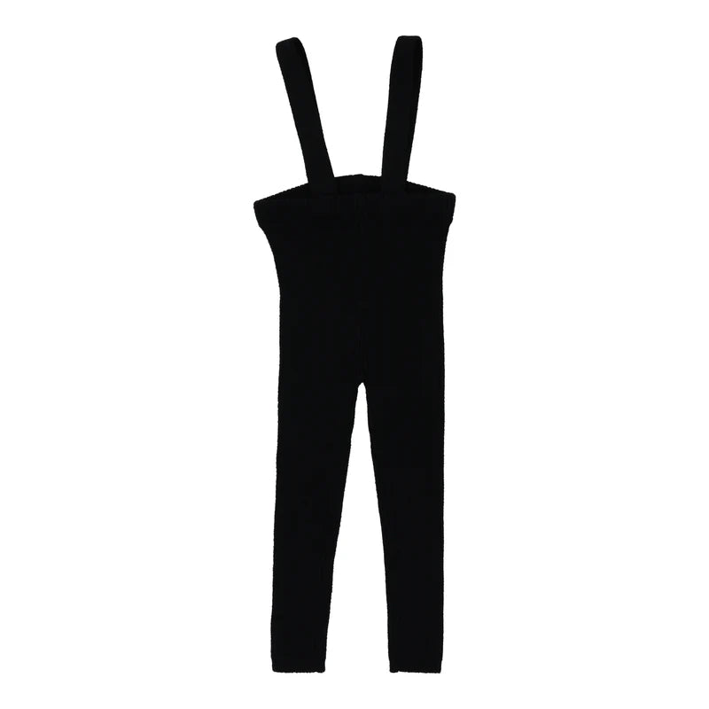 Analogie Black Knit Suspender Leggings