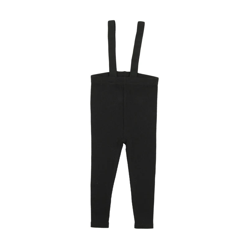 Lil Legs Black Suspender Leggings