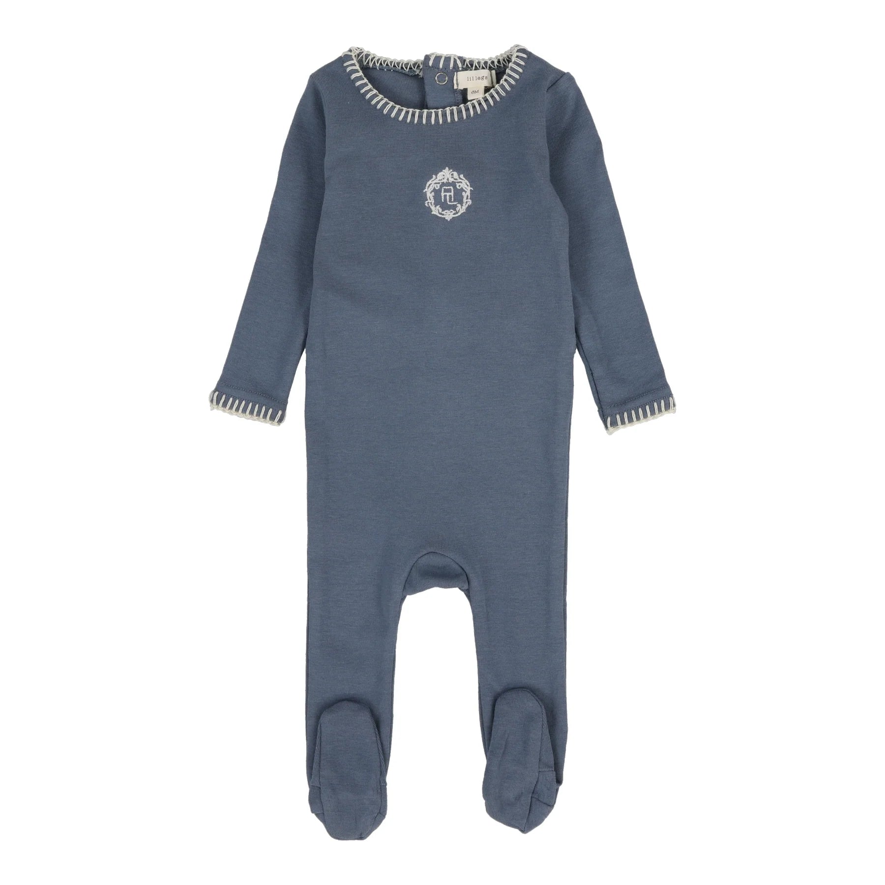 Pre-Order Lil Legs Blue Emblem Footie