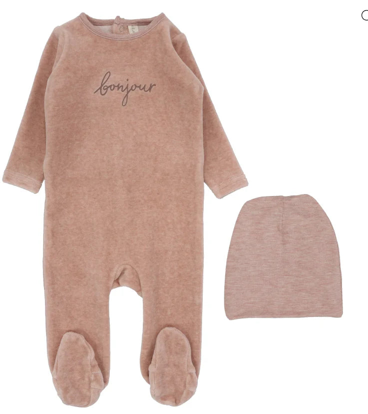 Lilette Pink Bonjour Footie & Beanie