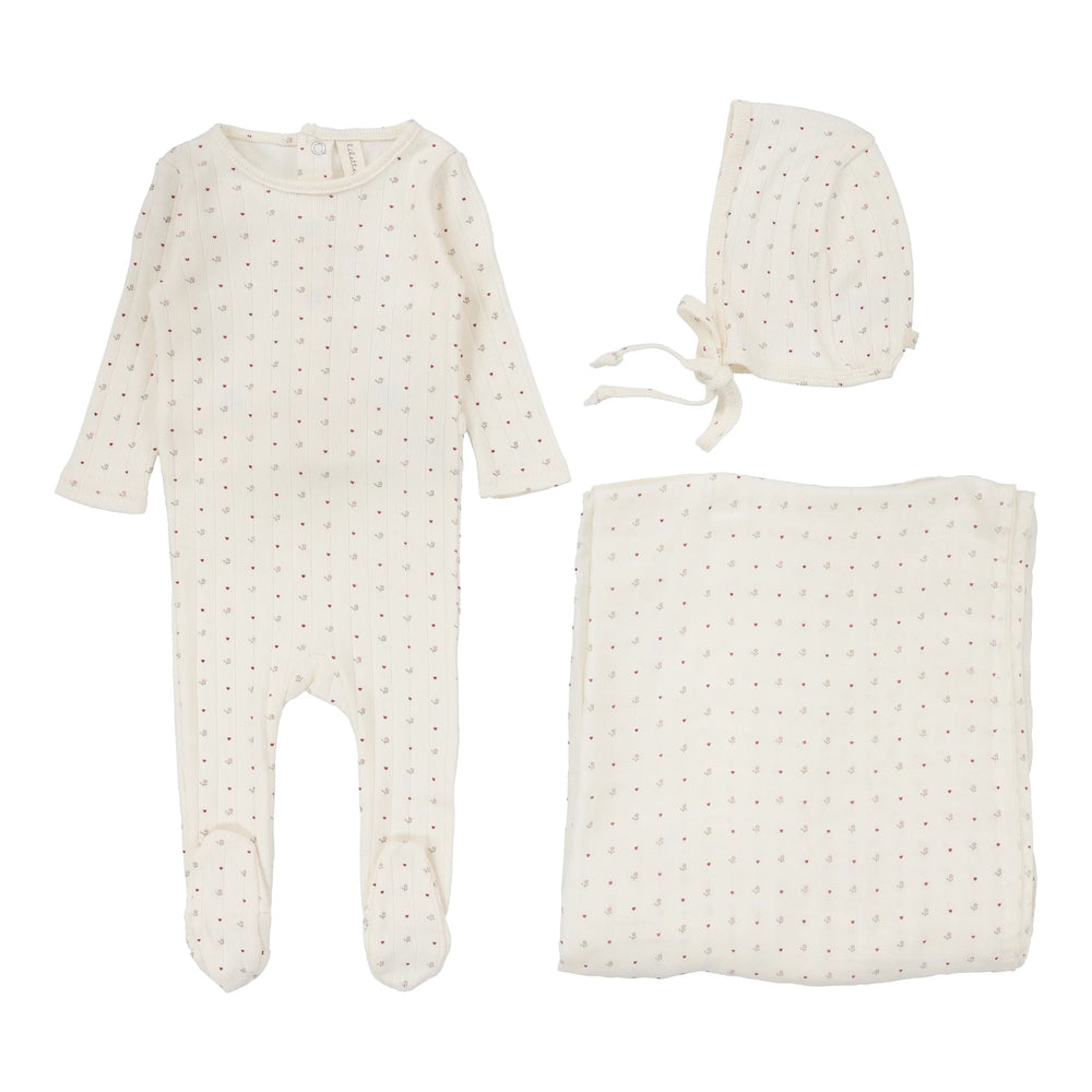 Pre-Order Lilette Girl Linear Prined Layette Set