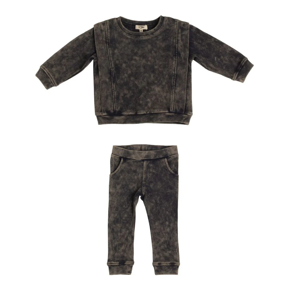 Crew- Acid Wash Set Navy