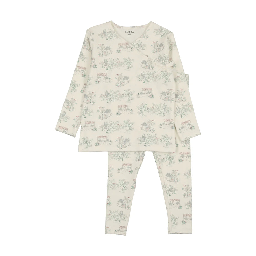 Bee and Dee Ivory Girls Toile Loungewear