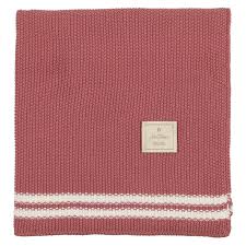 Mon Tresor Duo Stripe Chunky-Knit Blanket