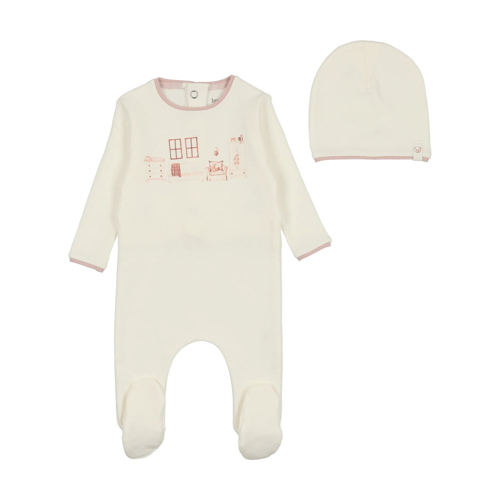 Bee & Dee Girls Little Nursery Footie & Beanie