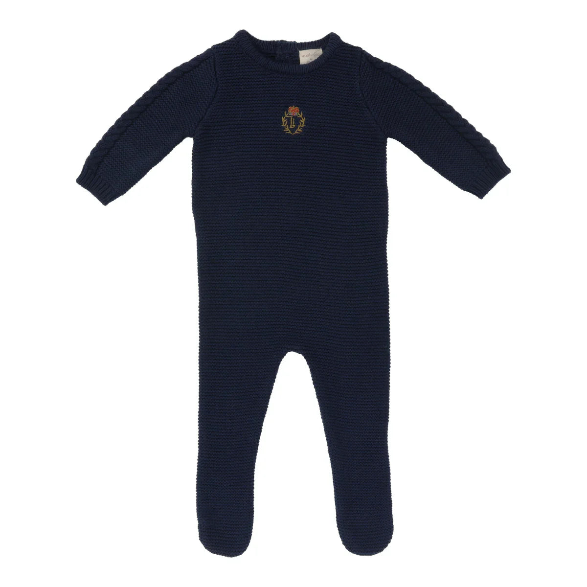 Analogie Navy Crest Footie & Bonnet