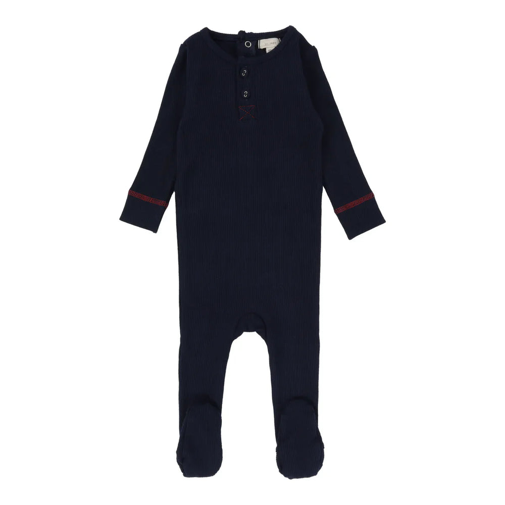 Lil Legs Navy Footie