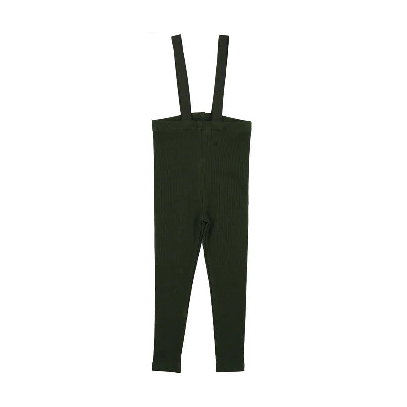 Analogie Olive Knit Suspender Leggings