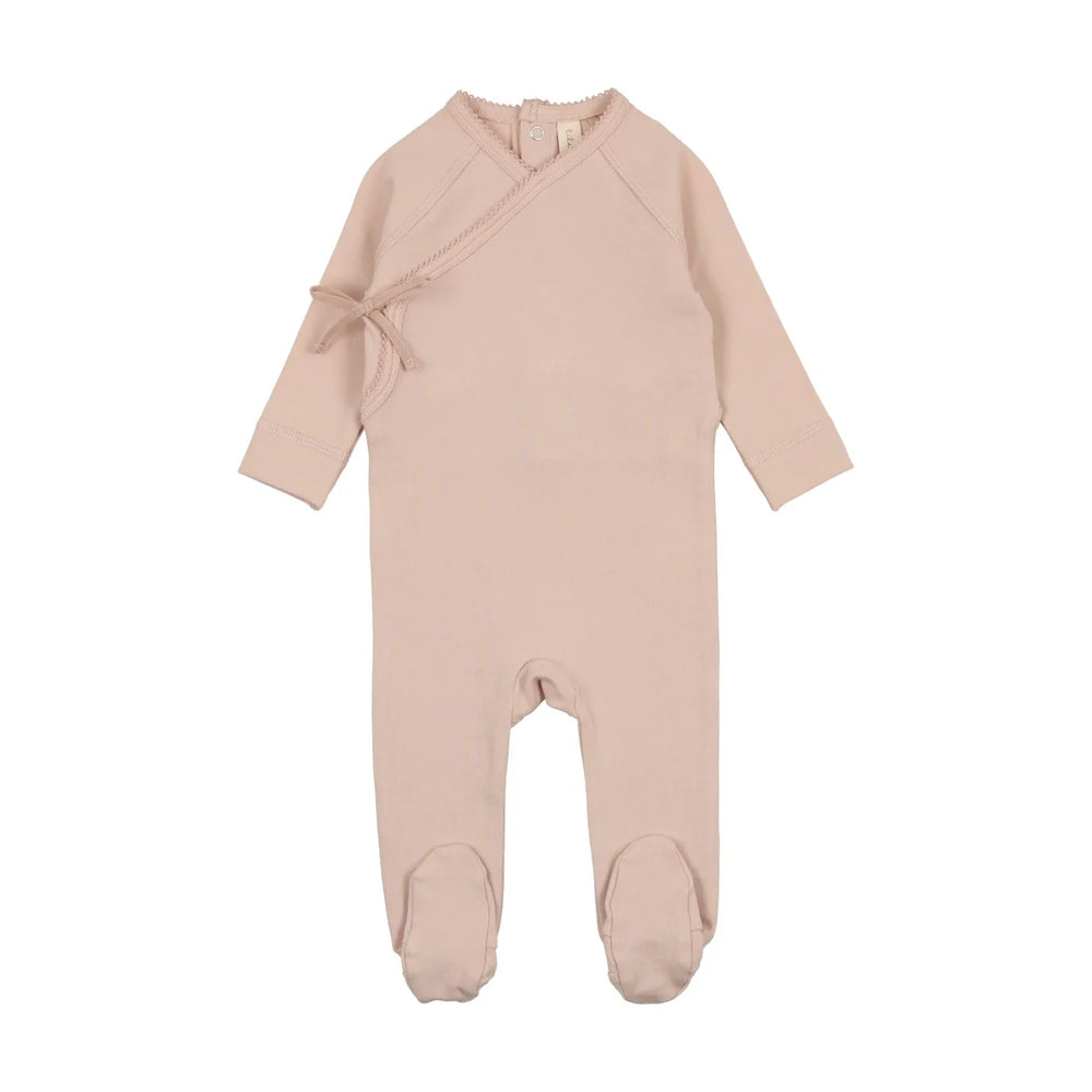 Lil Legs Pale Pink Wrapover Footie