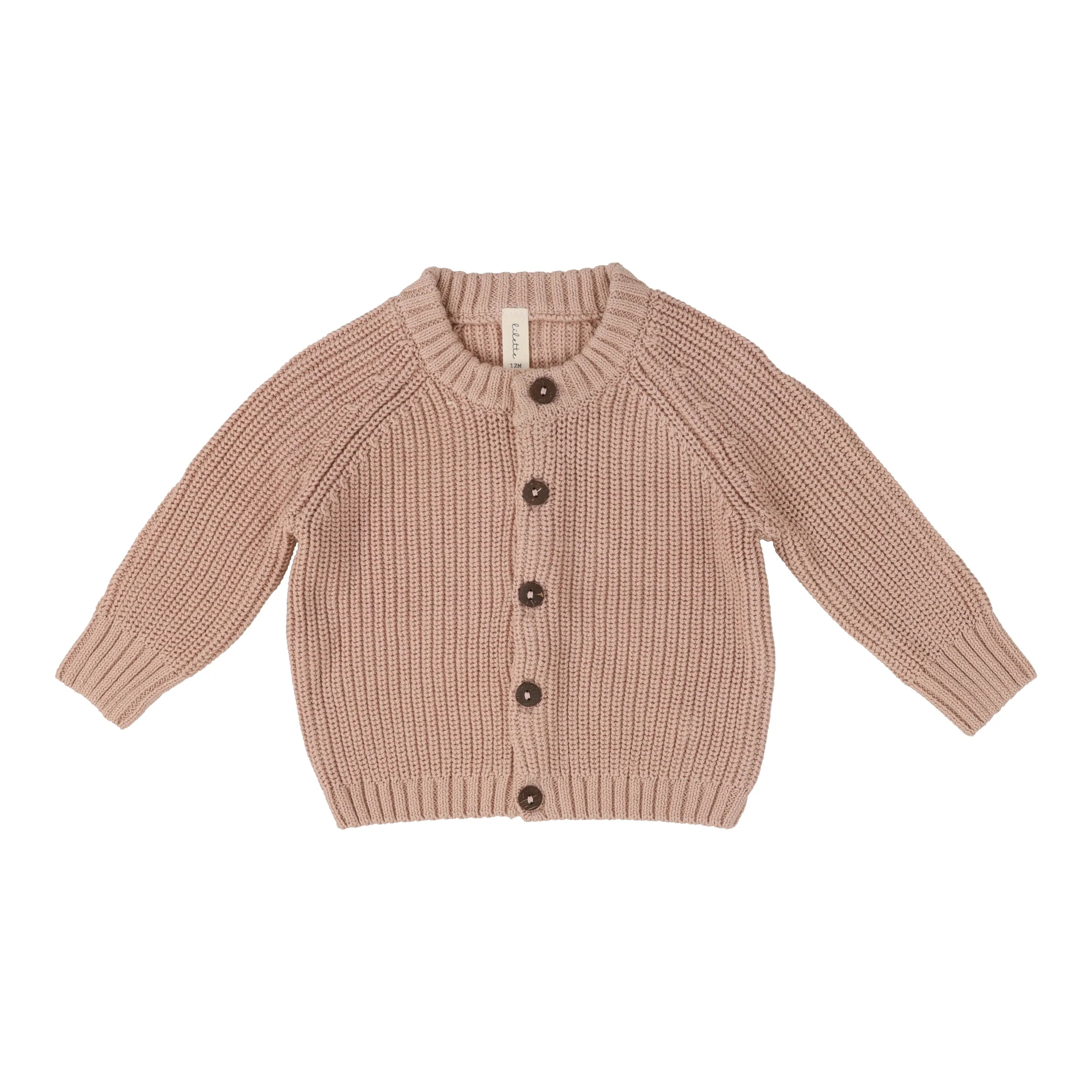 Pre-Order Lilette Peach Chunky Knit Cardigan