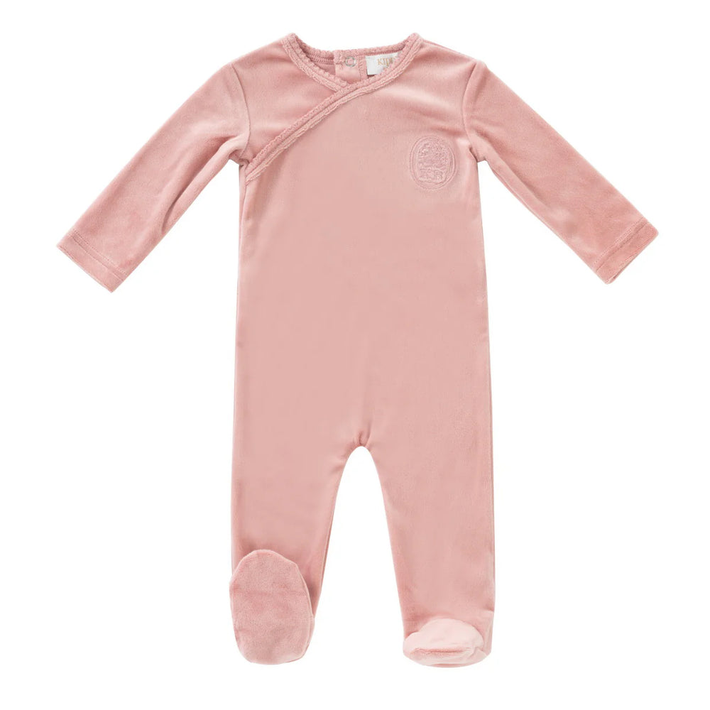 Kipp Embroidered Footie- Pink