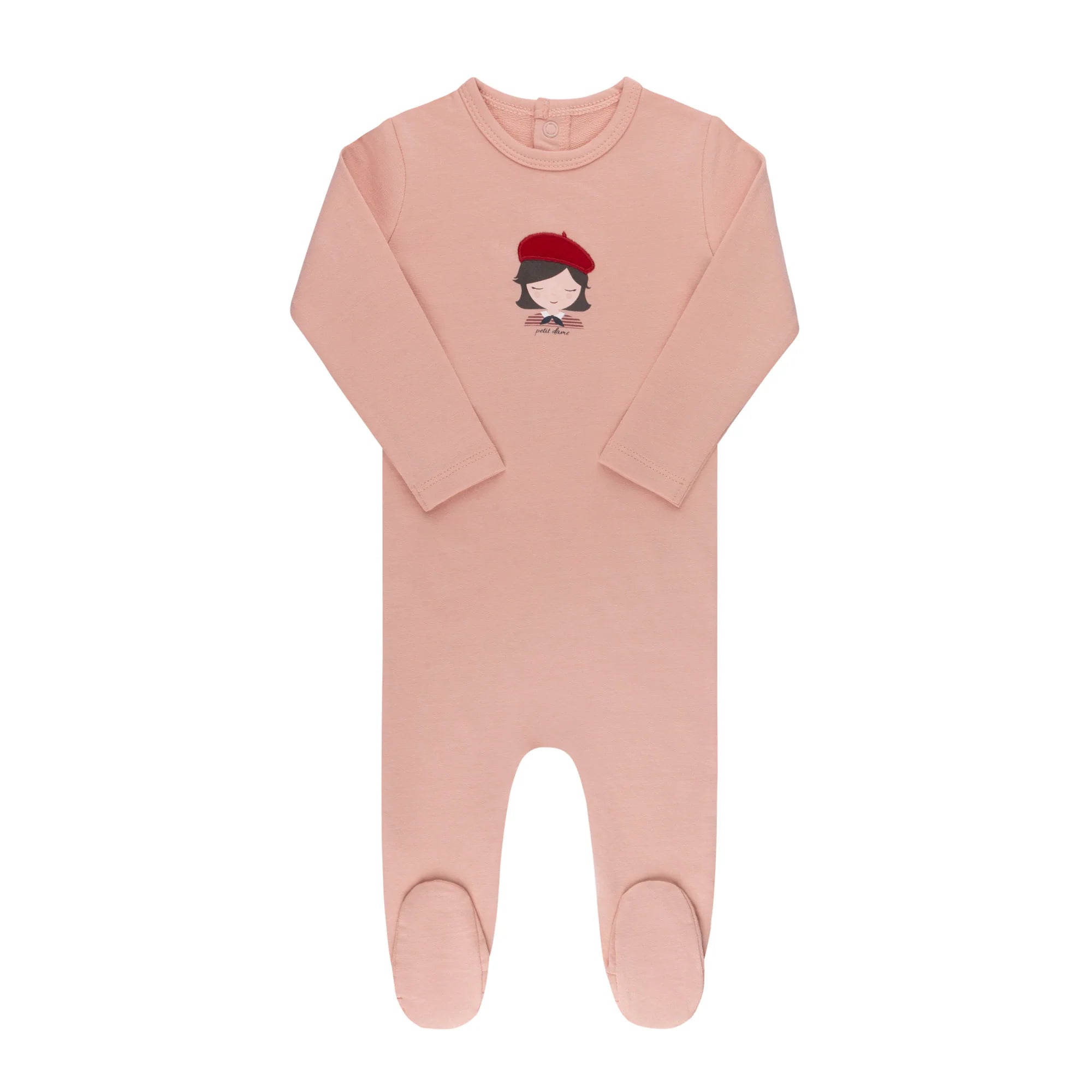 Ely's & Co Pink Organic French Terry Footie