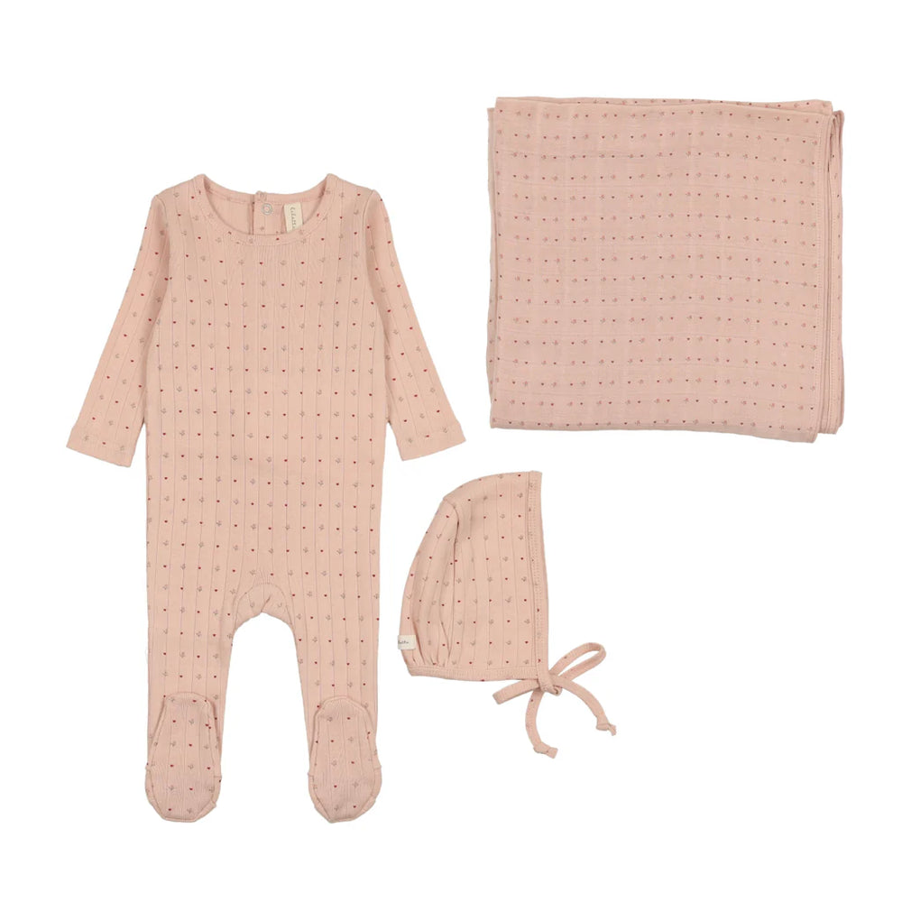 Pre-Order Lilette Girl Linear Prined Layette Set