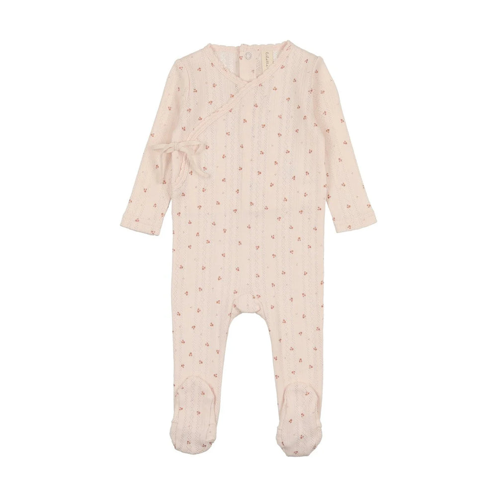 Lilette Girls Printed Pointelle Wrap Footie