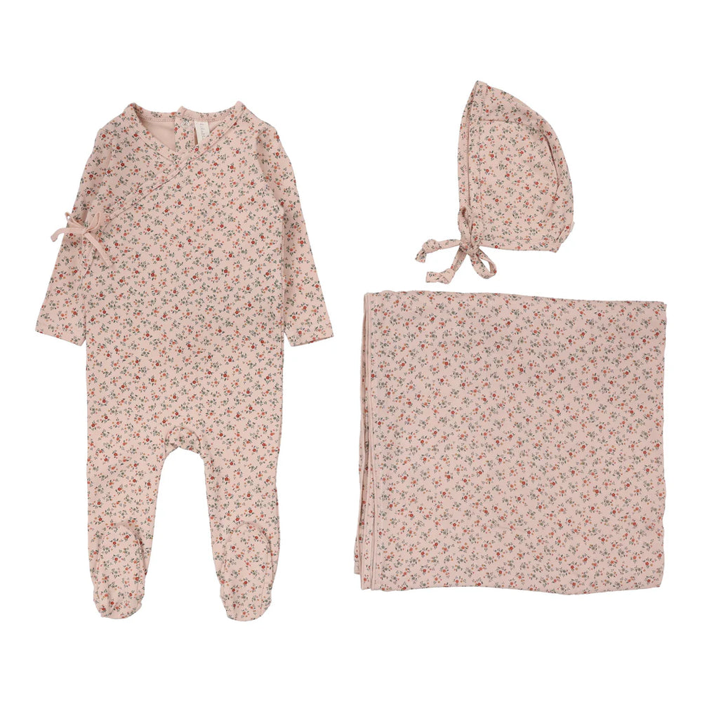 Lilette Rose Bouquet Floral Layette Set