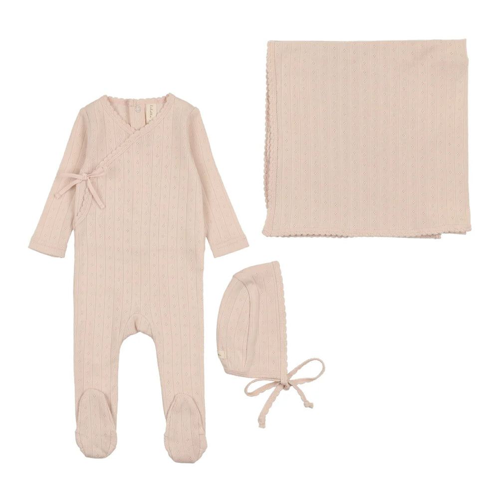 Lilette Fine Pointelle Layette Set- Petal