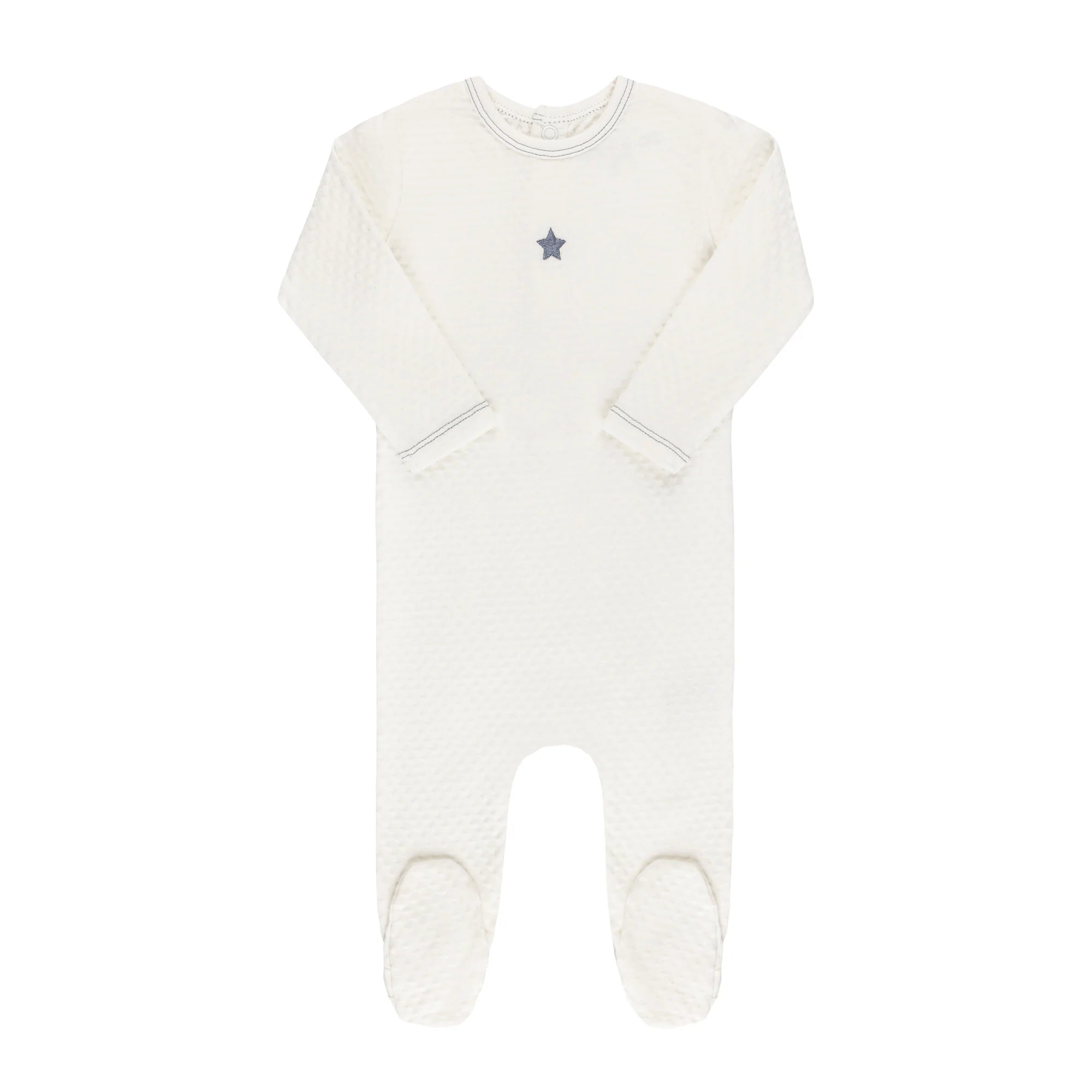 Ely's & Co Embroidered Heart & Star Collection-Star-Footie & Bonnet