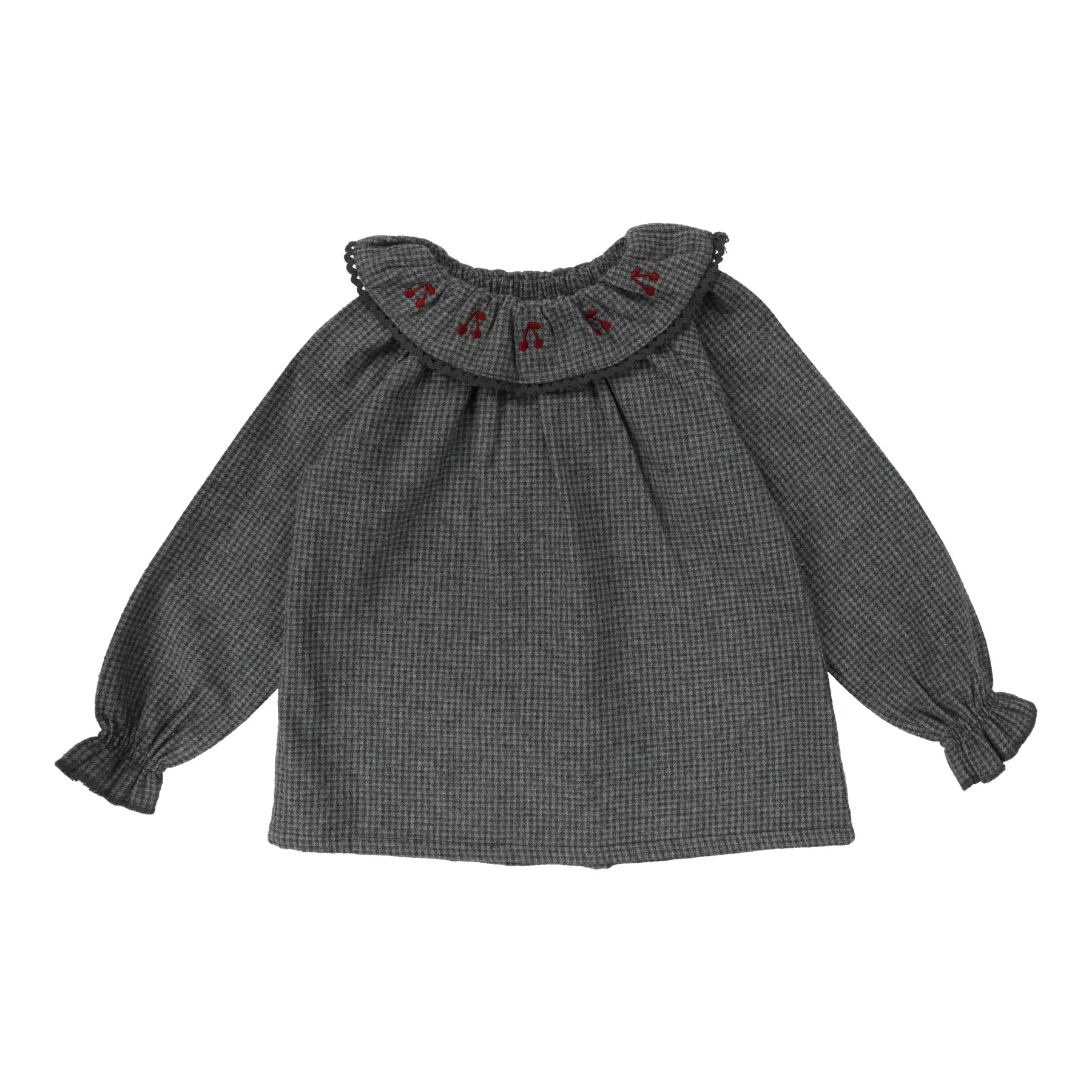 Lil Legs Girls Grey Houndstooth Shirt