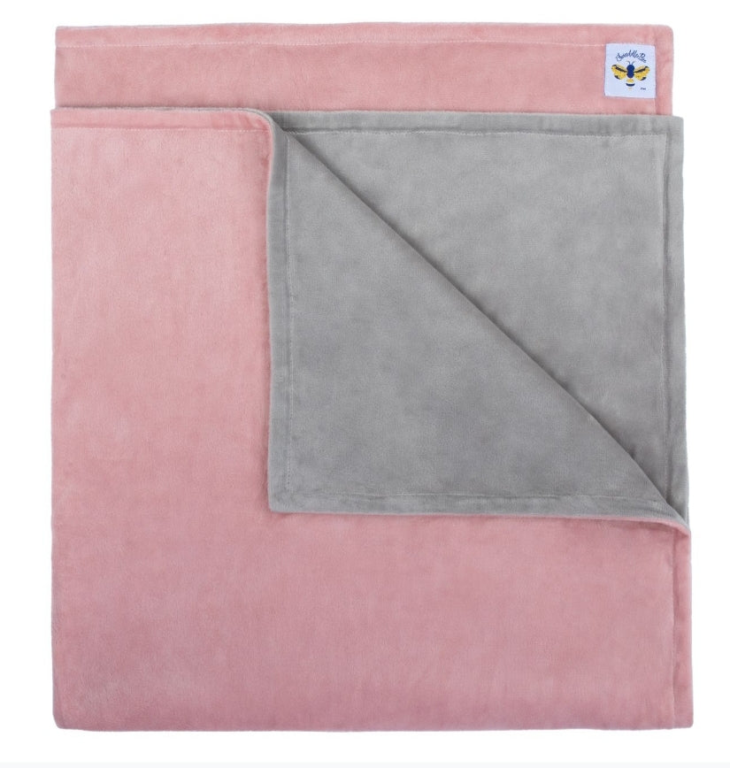 Swaddle Bee Pink & Gray Minkybee