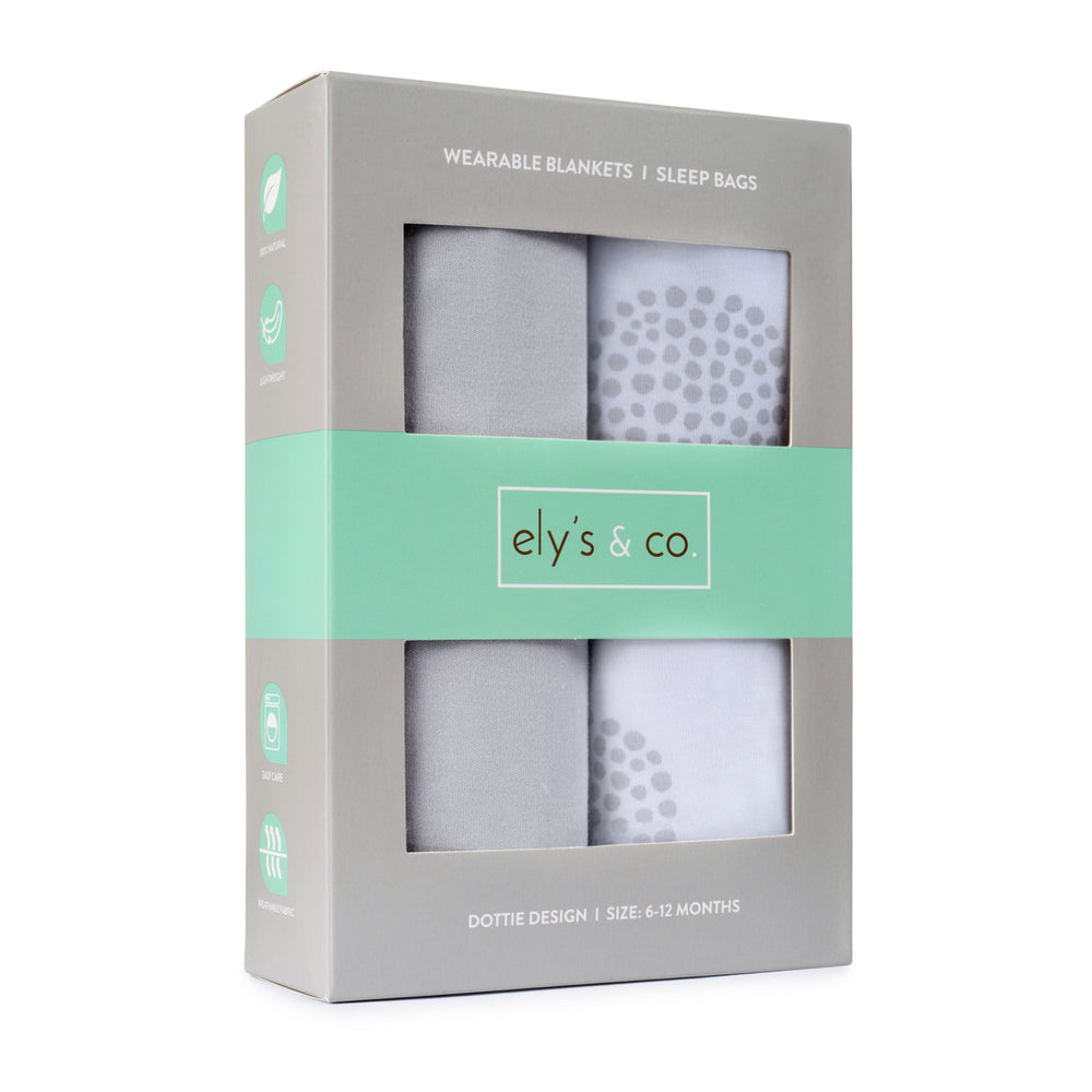 Elys and Co Baby Sleep Bag Grey Dottie