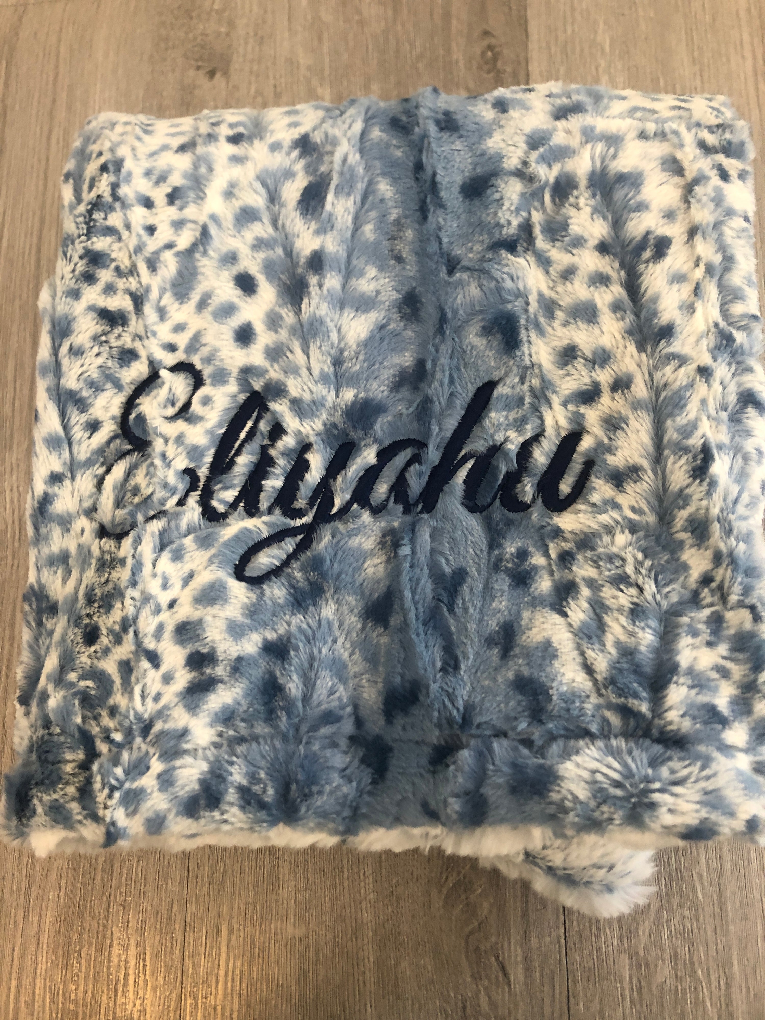 Winx & Blinx Cibirian Leopard Sky Minky Blanket